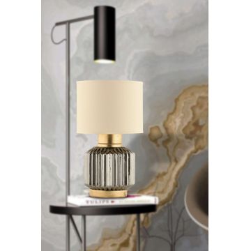 Lampa de masa, Opviq, 433NUV1524, Crem / Gri