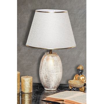 Lampa de masa, Opviq, 687HMY2120, Crem / Aur
