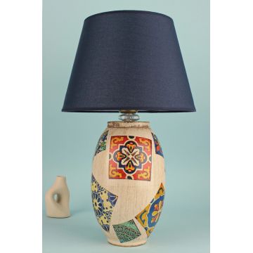 Lampa de masa, Opviq, 687HMY2371, Albastru navy