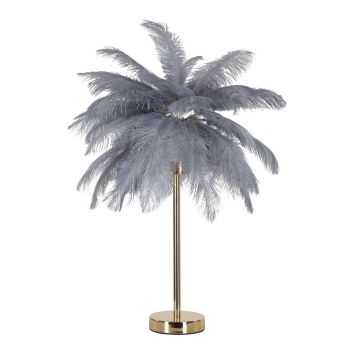 Lampa de masa Palm, Mauro Ferretti, 2 x E14, 40W, 40x55 cm, fier, auriu/gri