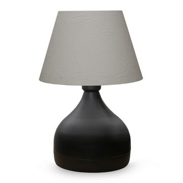 Lampa de Masa PWL-1068 Ε27 neagra-bej D22x32cm