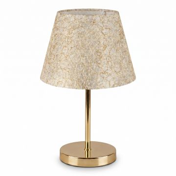 Lampa de Masa PWL-1074  E27 bej-auriu D22x37cm