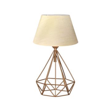 Lampa de Masa PWL-1080  E27 bej-auriu D22x39cm