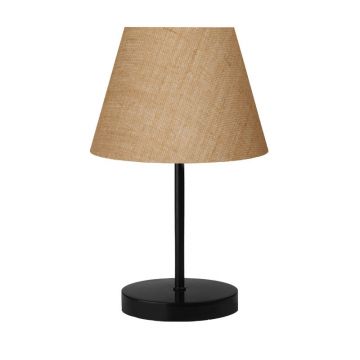 Lampa de masa PWL-1146  E27 bej-negru D22x37cm
