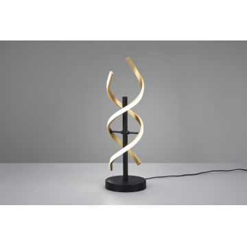 Lampa de masa Sequence, TRIO, 13.5x16x48.5 cm, 20.5W, 1x LED, aluminiu, negru/bronz mat