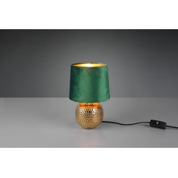Lampa de masa Sophia, RL, 16x26 cm, 40W, 1x E14, ceramica, auriu/verde