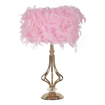 Lampa de masa Tarty, Mauro Ferretti, 1 x E27, 40W, 25x54 cm, fier, roz/alb