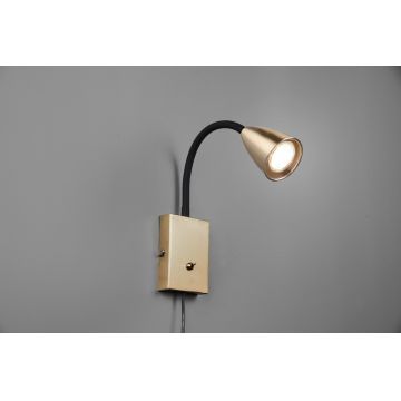 Lampa de perete Wanda, TRIO, 8.5x22x23.5 cm, 10W, 1x GU10, metal, bronz mat/negru