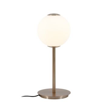 Veioză alămie LED cu intensitate reglabilă din metal cu abajur din sticlă (înălțime 37 cm) Audrey Table – UMAGE