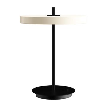 Veioză alb-negru LED cu intensitate reglabilă din metal cu abajur din metal (înălțime 41,5 cm) Asteria Table – UMAGE