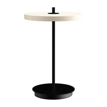 Veioză alb-negru LED din metal cu abajur din metal (înălțime 31 cm) Asteria Move – UMAGE