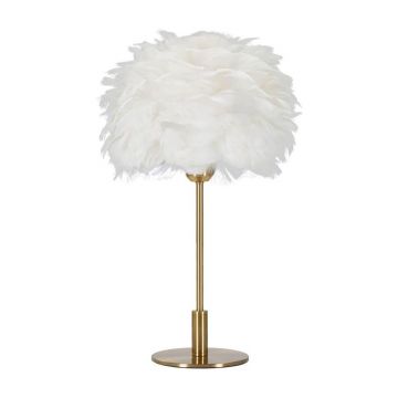 Veioză albă/aurie (înălțime 50 cm) Ball Feather – Mauro Ferretti