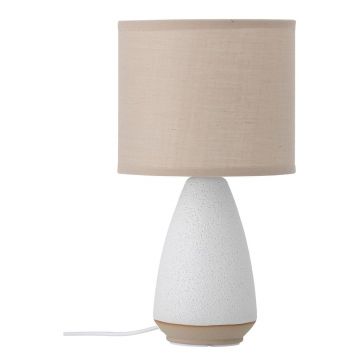 Veioză albă-bej cu abajur textil (înălțime 27,5 cm) Paprica – Bloomingville