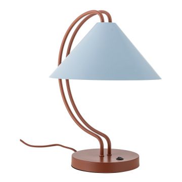 Veioză albastră-teracotă cu abajur din metal (înălțime 35 cm) Janya – Bloomingville