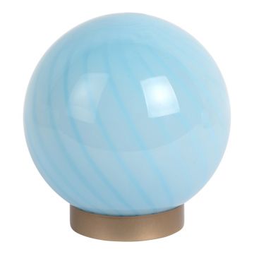 Veioză albastru-deschis cu abajur din sticlă (înălțime 17 cm) Summer Globe – Leitmotiv