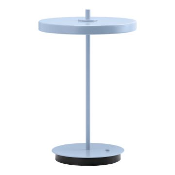 Veioză albastru-deschis LED din metal cu abajur din metal (înălțime 31 cm) Asteria Move – UMAGE