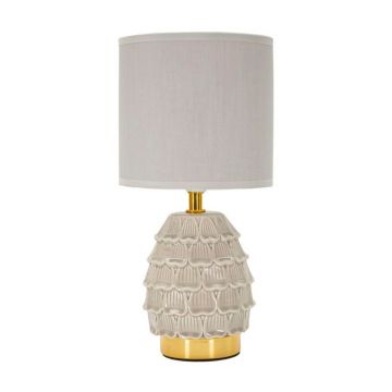 Veioză bej din ceramică cu abajur textil (înălțime 30,5 cm) Pigny – Mauro Ferretti