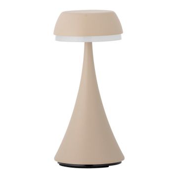 Veioză bej LED cu abajur din metal (înălțime 17,5 cm) Pepple – Bloomingville