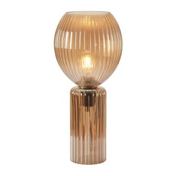 Veioză chihlimbar cu abajur din sticlă (înălțime 40 cm) Toulipa – Markslöjd