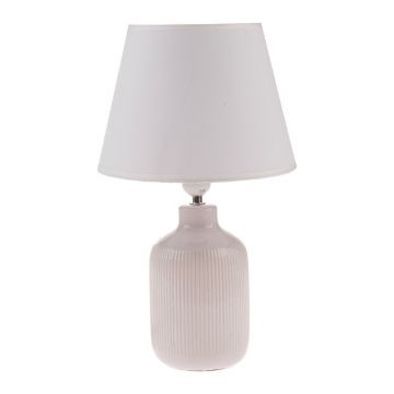 Veioză crem cu abajur textil (înălțime 41 cm) – Dakls