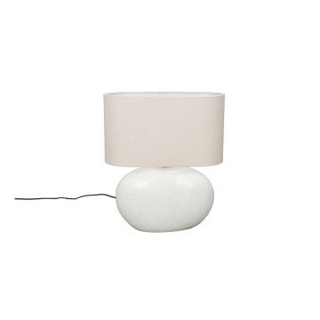 Veioză crem cu abajur textil (înălțime 50 cm) Hailey – Dutchbone