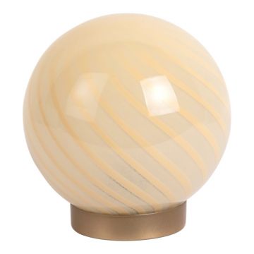 Veioză galben-deschis cu abajur din sticlă (înălțime 17 cm) Summer Globe – Leitmotiv