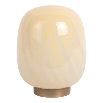 Veioză galben-deschis cu abajur din sticlă (înălțime 20 cm) Summer Globe – Leitmotiv