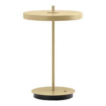 Veioză galben-deschis LED din metal cu abajur din metal (înălțime 31 cm) Asteria Move – UMAGE