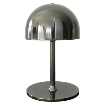 Veioză gri închis LED cu control prin telecomandă cu abajur din metal (înălțime 22 cm) Tim – Sirius