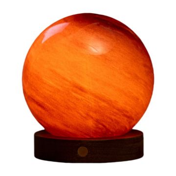 Veioză în culoare naturală închisă LED cu abajur din sticlă (înălțime 13 cm) Sand Storm – Gingko