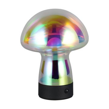 Veioză LED cu abajur din sticlă (înălțime 18 cm) Dooley – Trio