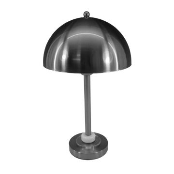 Veioza Lustrous E27 metal argintiu 25x25x42 cm