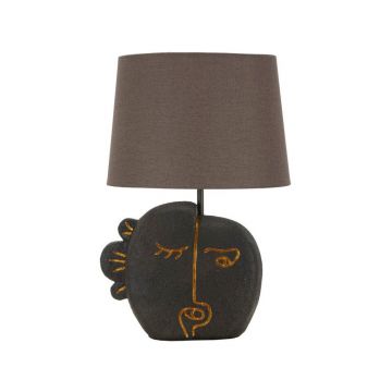 Veioză maro cu abajur textil (înălțime 39,5 cm) Tribal – Mauro Ferretti