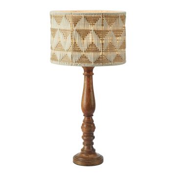 Veioză maro/în culoare naturală cu abajur textil/cu abajur din iută (înălțime 62,5 cm) Ano – Markslöjd