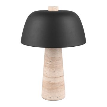 Veioză neagră-bej cu abajur din metal (înălțime 41 cm) Timba – Trio Select