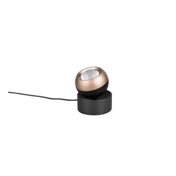Veioză neagră-bronz LED (înălțime 14 cm) Orbit – Trio Select