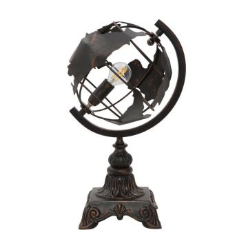 Veioză neagră cu abajur din metal (înălțime 40 cm) World Industry – Mauro Ferretti