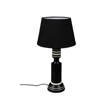 Veioză neagră cu abajur textil (înălțime 60 cm) Virgil – Dutchbone