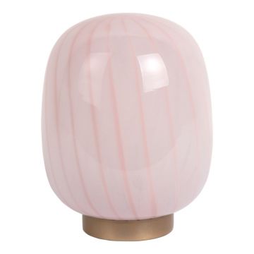 Veioză roz-deschis cu abajur din sticlă (înălțime 20 cm) Summer Globe – Leitmotiv