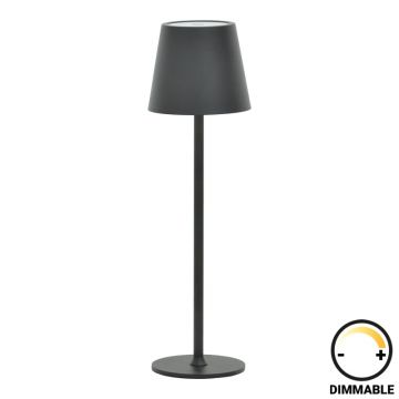 Veioza tactila Brave, LED, Negru, 11x11x37 cm