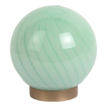 Veioză verde-deschis cu abajur din sticlă (înălțime 17 cm) Summer Globe – Leitmotiv