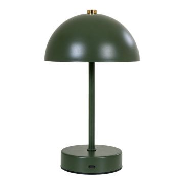 Veioză verde-închis LED cu abajur din metal (înălțime 25 cm) Holt – House Nordic