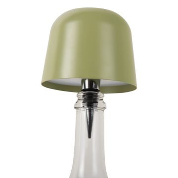Veioză verde LED sticlă cu abajur din metal (înălțime 13 cm) Cone Hat LED – Leitmotiv