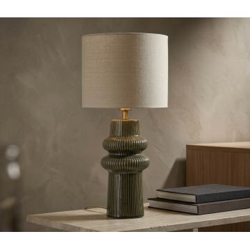 Lampa de masa, Mauro Ferretti, Harmony, 1 x E27, 40W, 30x64.5 cm, ceramica, verde