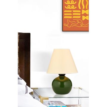 Lampa de masa, Opviq, 433NUV1511, Verde/Alb