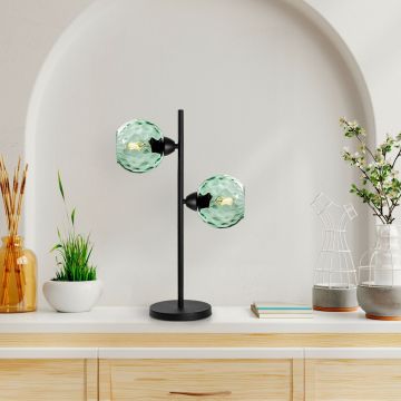 Lampa de masa, Opviq, 521SHN3668, Mentă / Negru