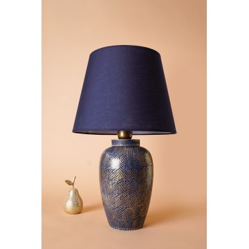 Lampa de masa, Opviq, 687HMY2281, Albastru / Auriu