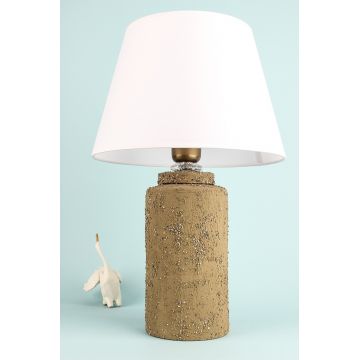 Lampa de masa, Opviq, 687HMY2394, Bej/Alb