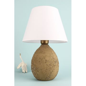 Lampa de masa, Opviq, 687HMY2395, Bej/Alb