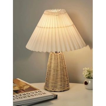 Lampa de masa, Opviq, 751ARL1137, Bambus, Crem / Bej